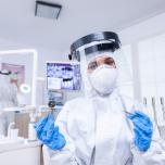 Visiera protettiva dentista